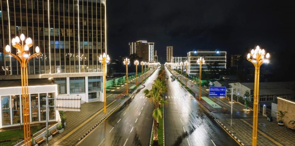 Corridor Development Project street lighting installation