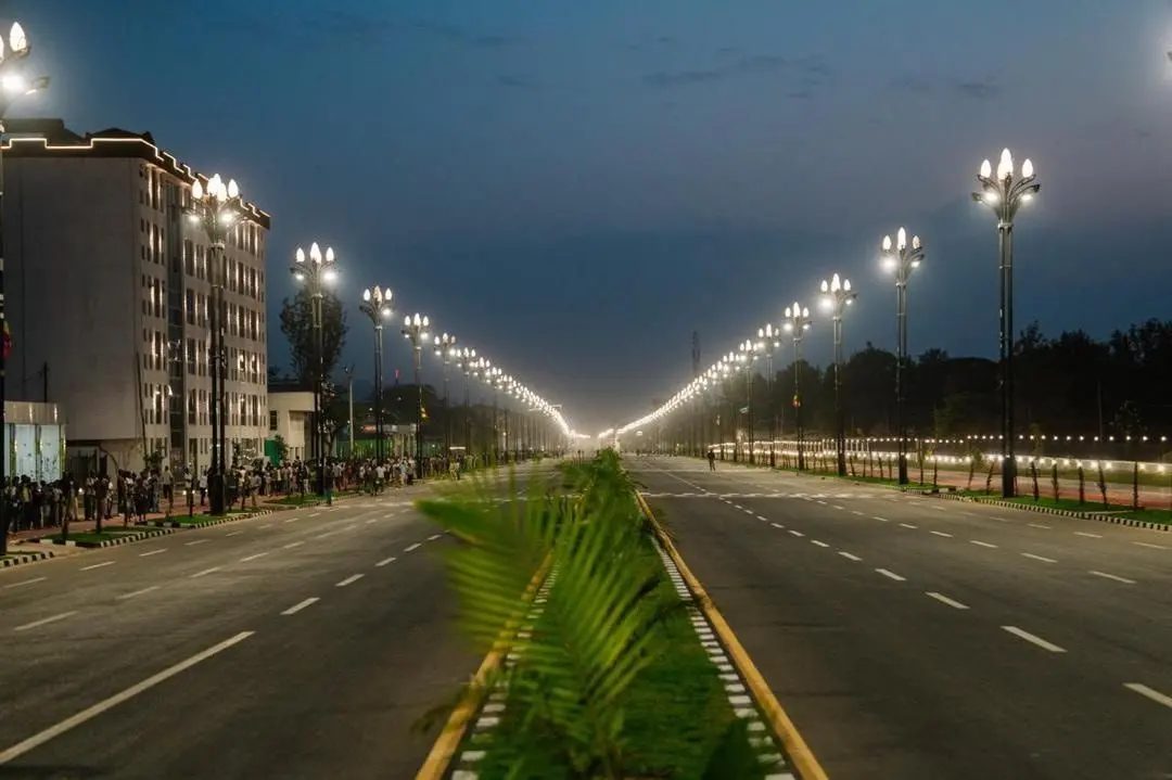 Corridor Development Project street lighting installation